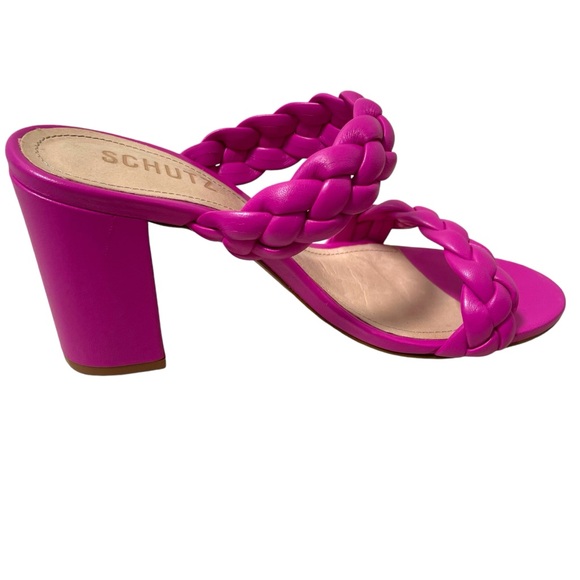 Schutz Myreh Mestico Pink Sandal Heels - Picture 5 of 8